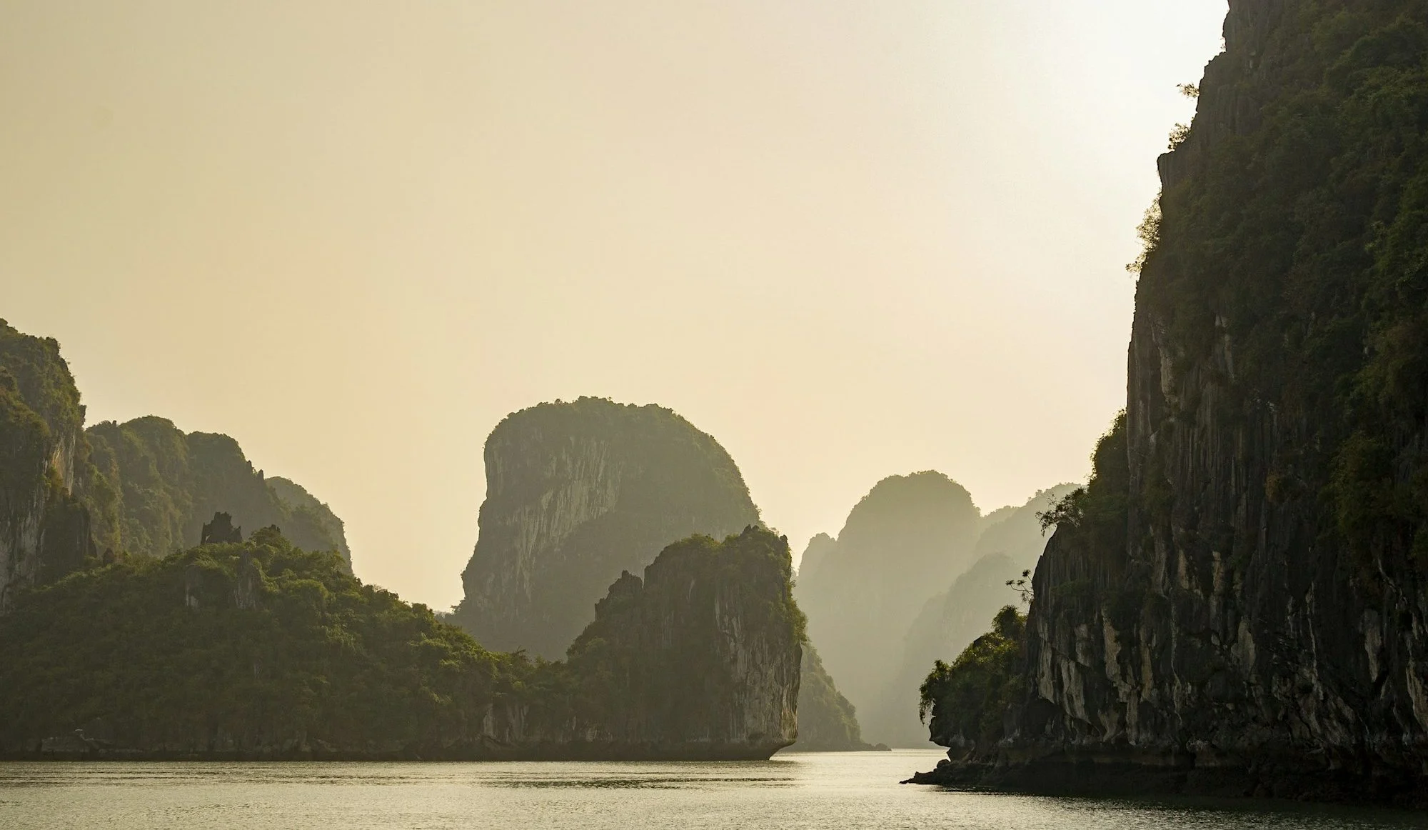 a large body of water surrounded by mountains