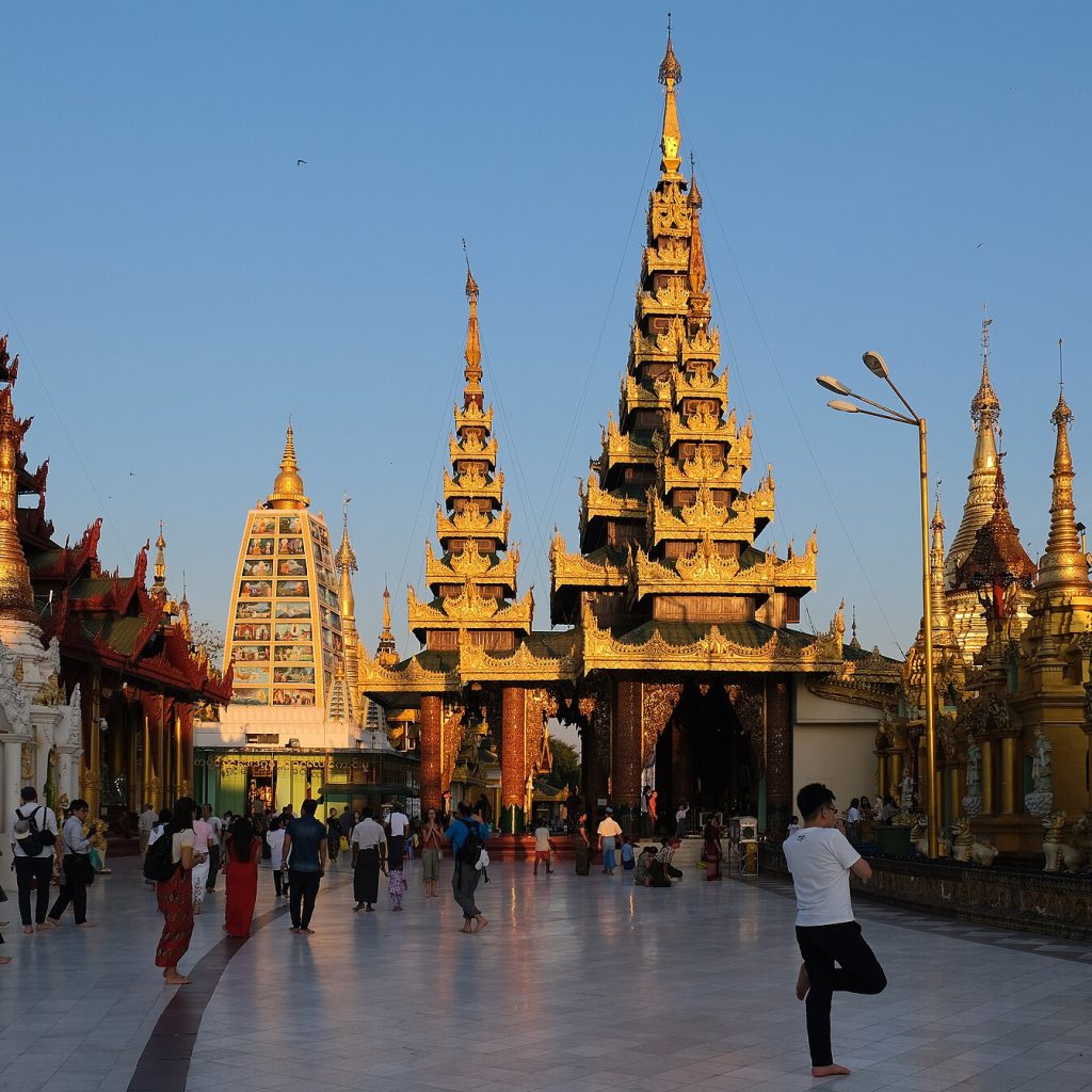 Shwedagon Pagoda in Yangon, Myanmar