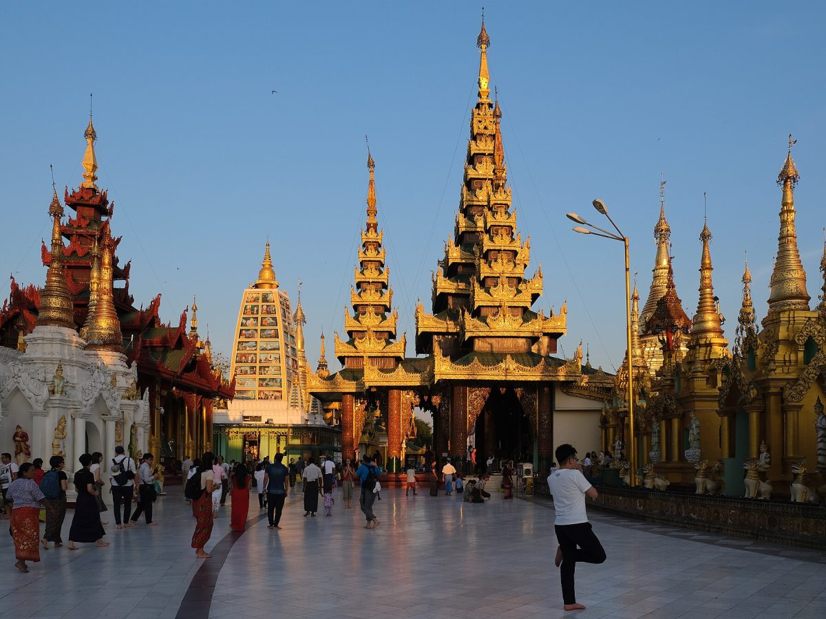 Shwedagon Pagoda in Yangon, Myanmar