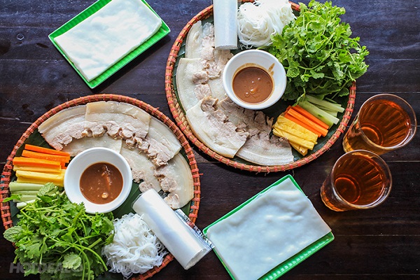 Banh trang cuon thit heo