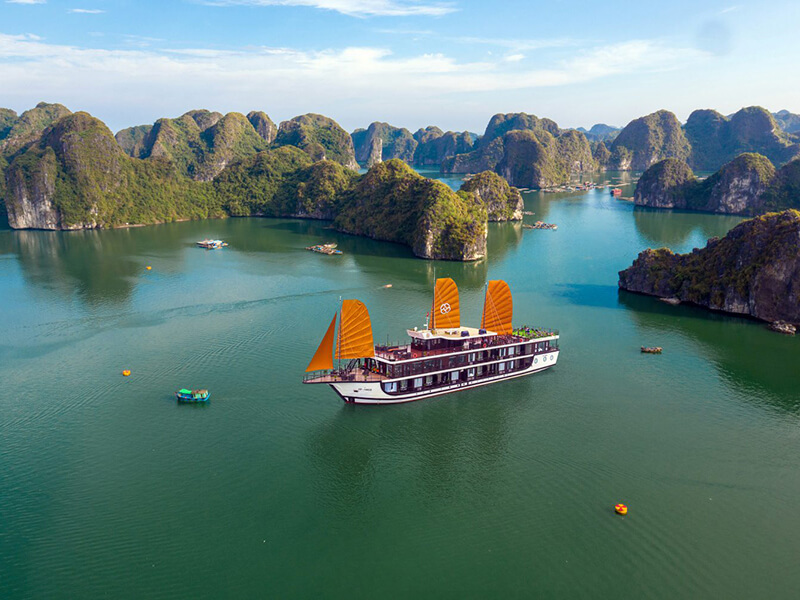 Day 6: Hanoi - Discover the most beautiful bay - Halong - Overnight on cruise