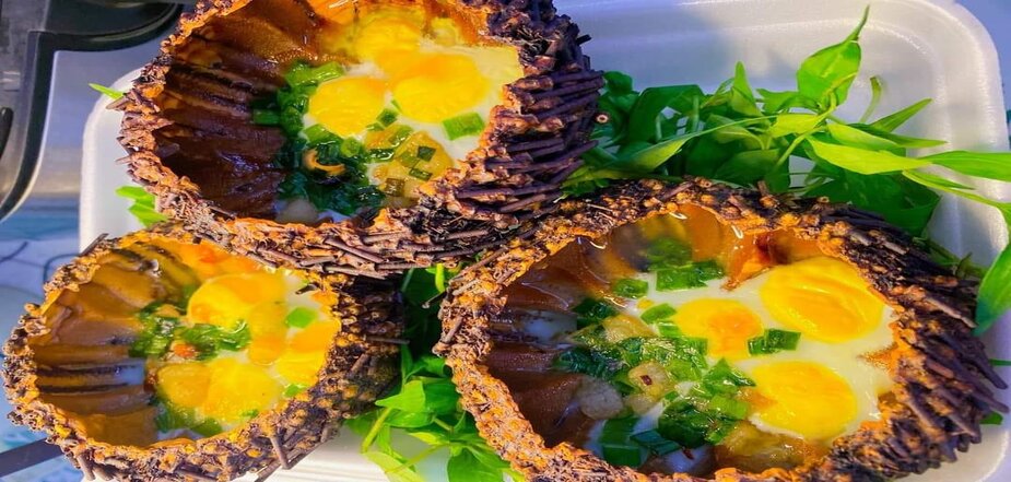 Grilled sea urchin