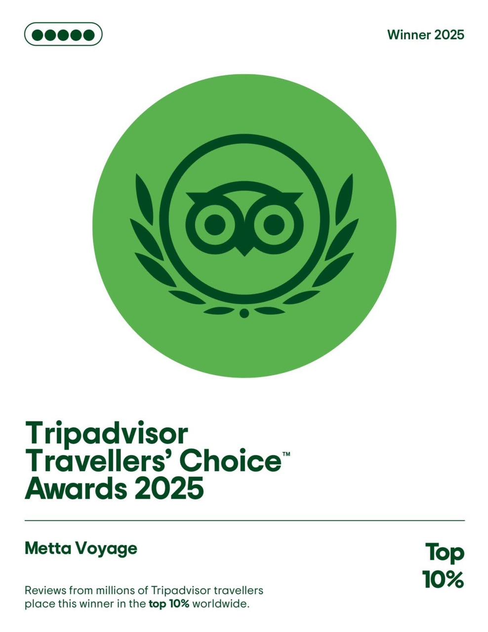 Metta Voyage Named TripAdvisor Travellers’ Choice Awards Winner for 2025