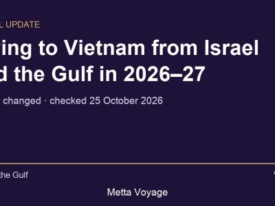 Travel update: flying to Vietnam from Israel and the Gulf in 2026-27