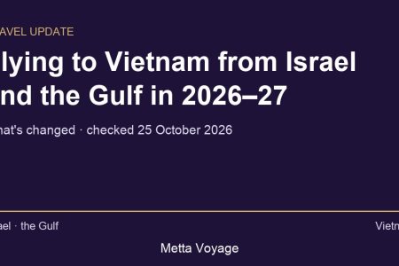 Flying to Vietnam from Israel and the Gulf in 2026–27: What’s Changed