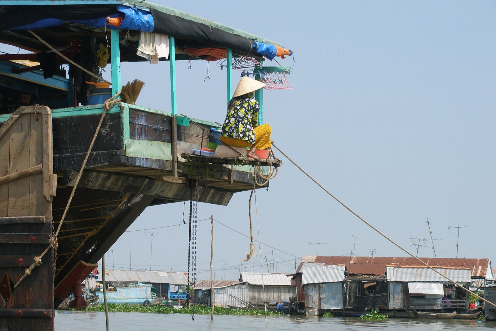 O rio Mekong em Chau Doc, no delta do Mekong