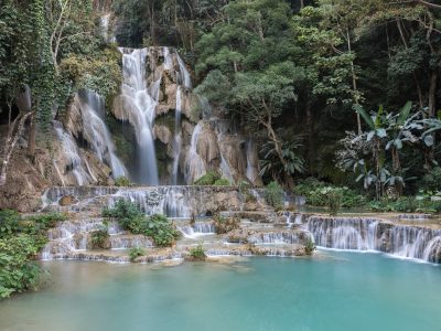 Kuang Si Falls and its turquoise pools near Luang Prabang, Laos