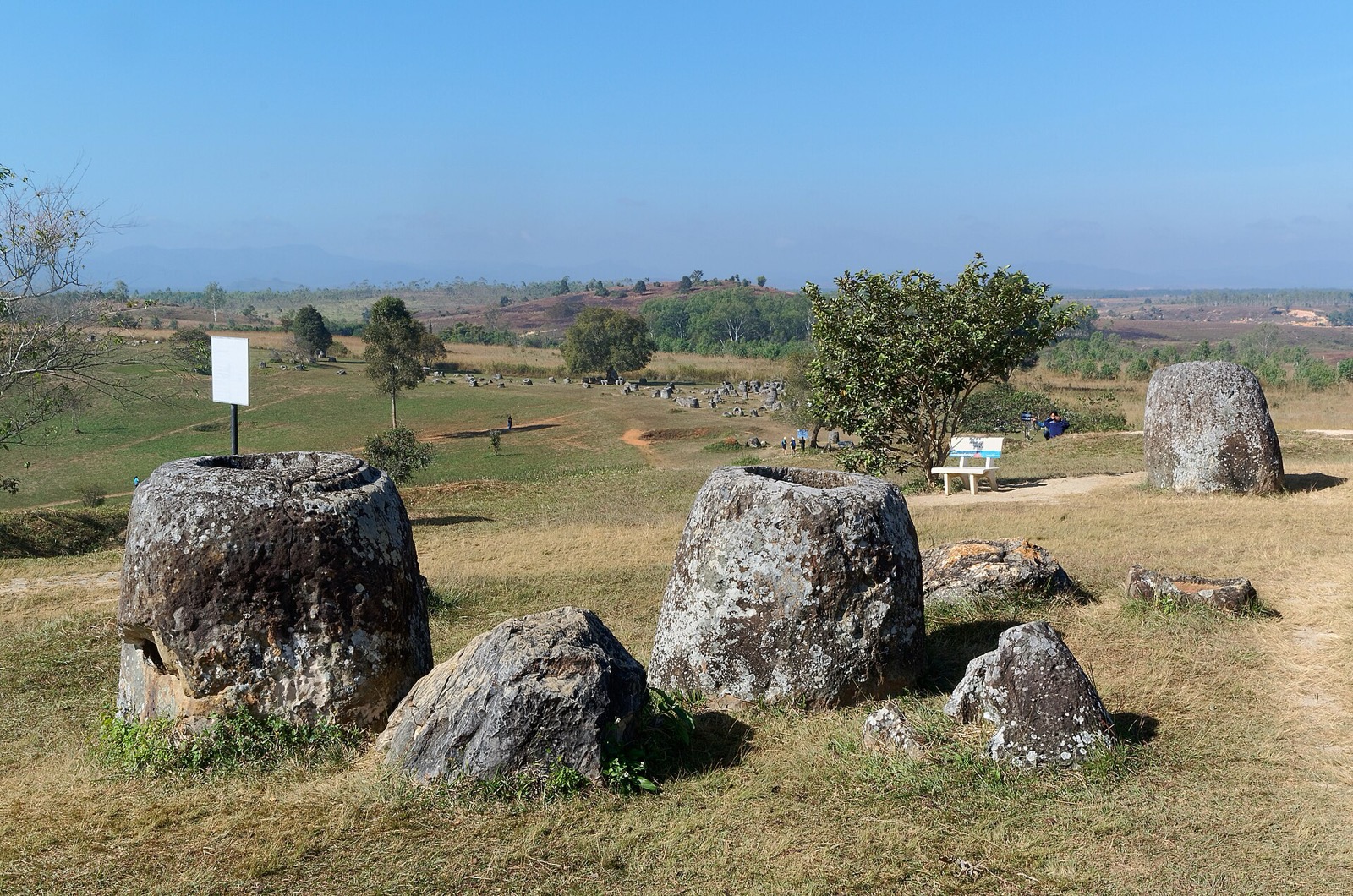 Stone jars at the Plain of Jars, Xieng Khouang, Laos