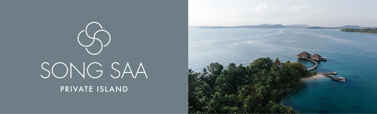 Song Saa Private Island, Cambodia: overwater villas and the footbridge between Koh Ouen and Koh Bong