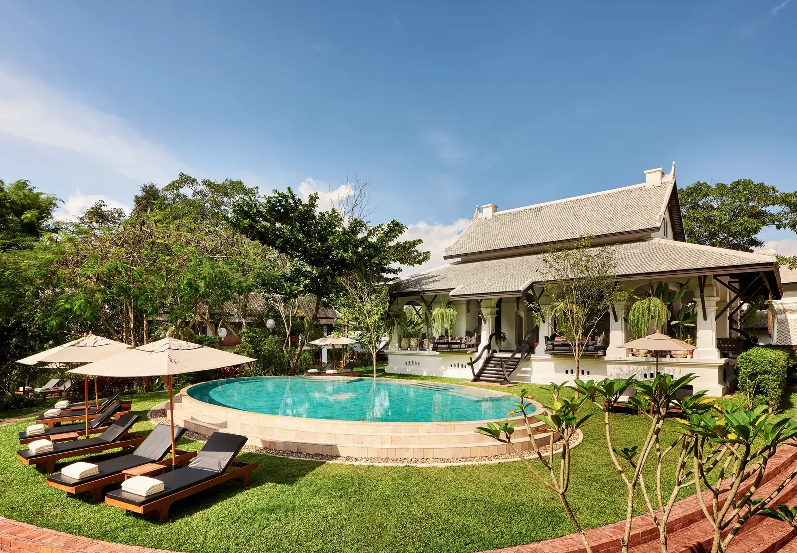 The pool at Rosewood Luang Prabang