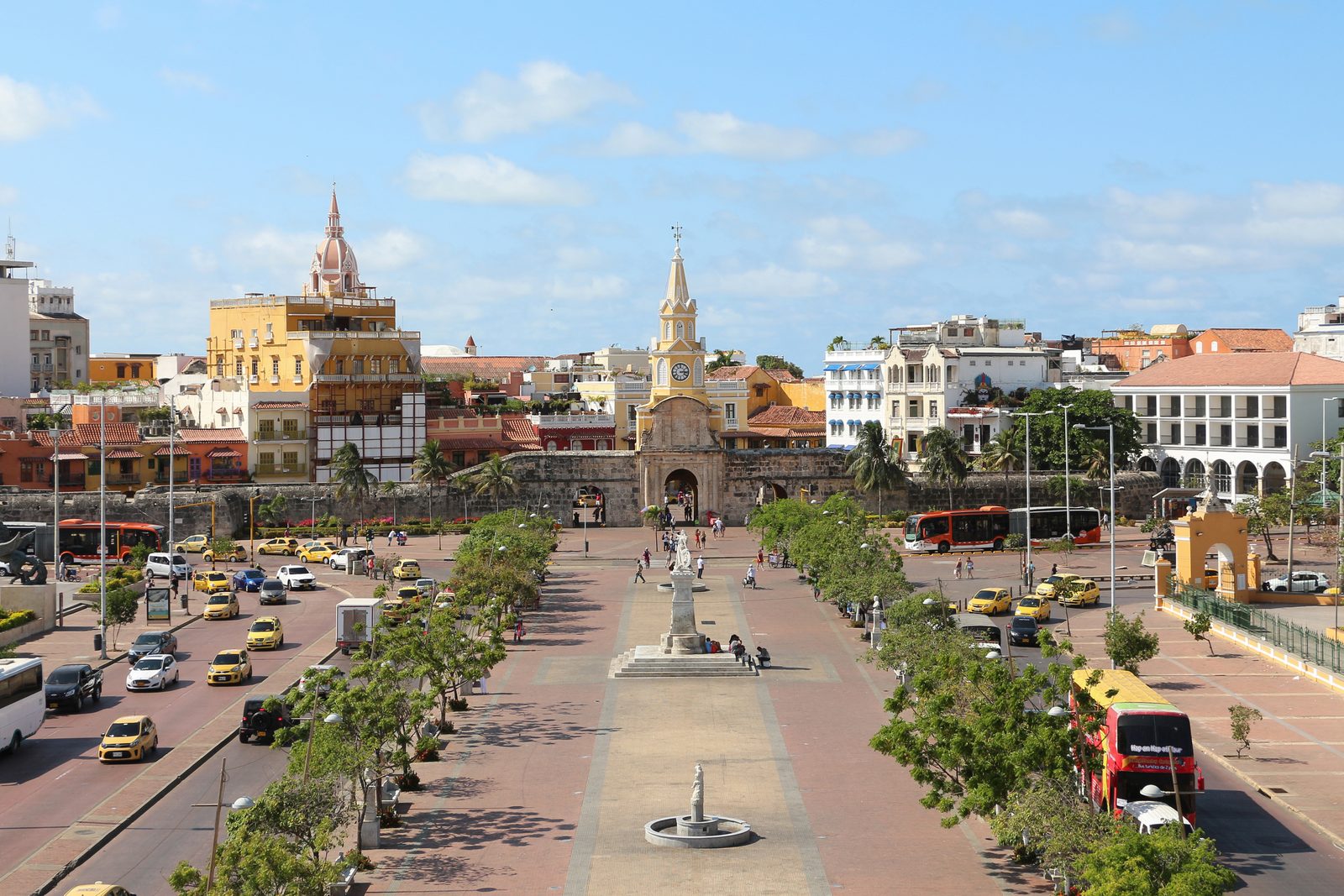 Puerta del Reloj, ciudad amurallada de Cartagena (Colombia)