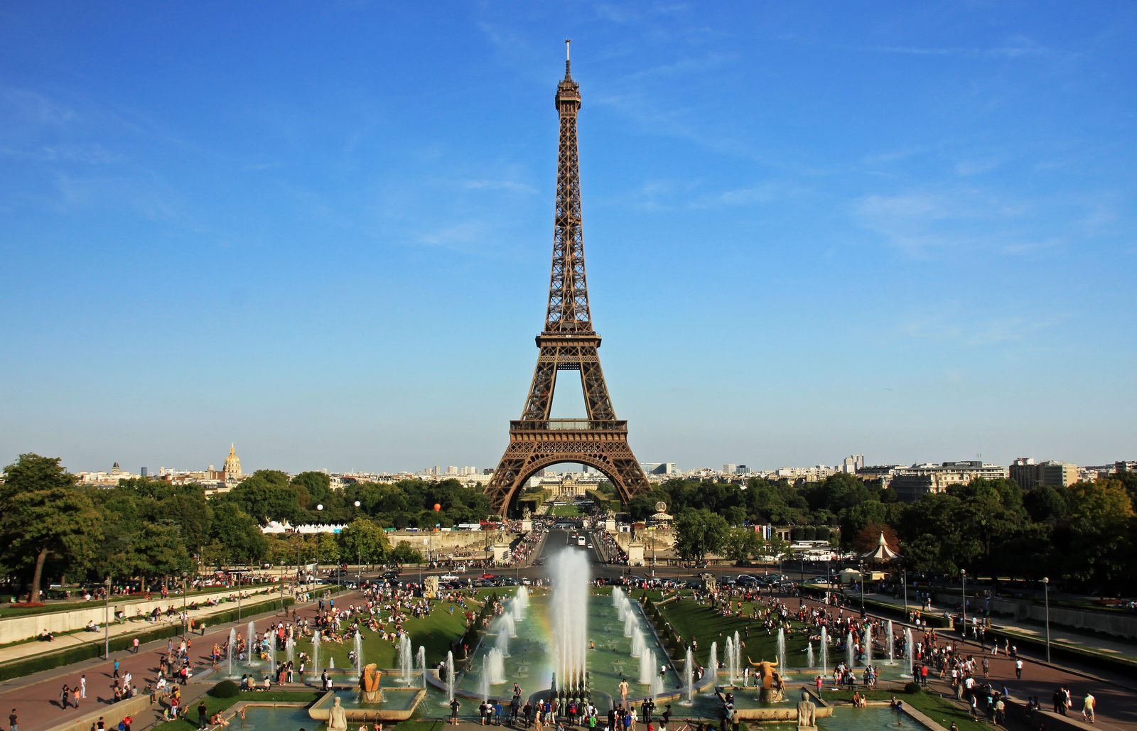 La tour Eiffel vue du Trocadéro, Paris