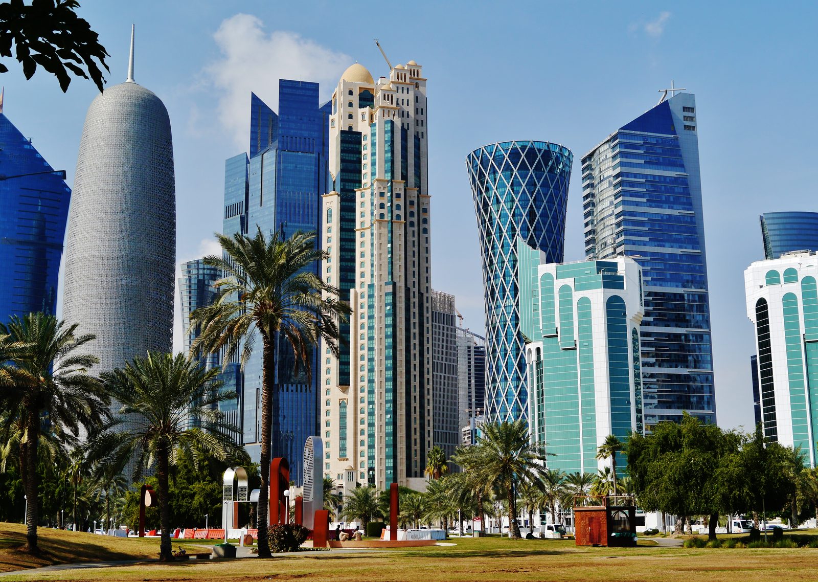أفق الخليج الغربي في الدوحة، قطر