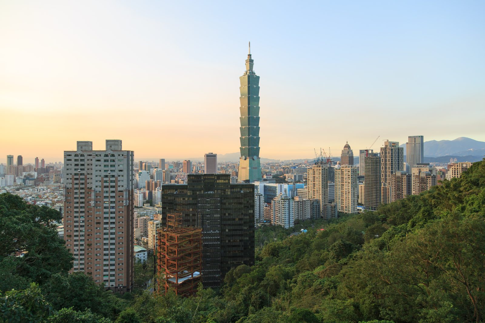 台北101与城市天际线